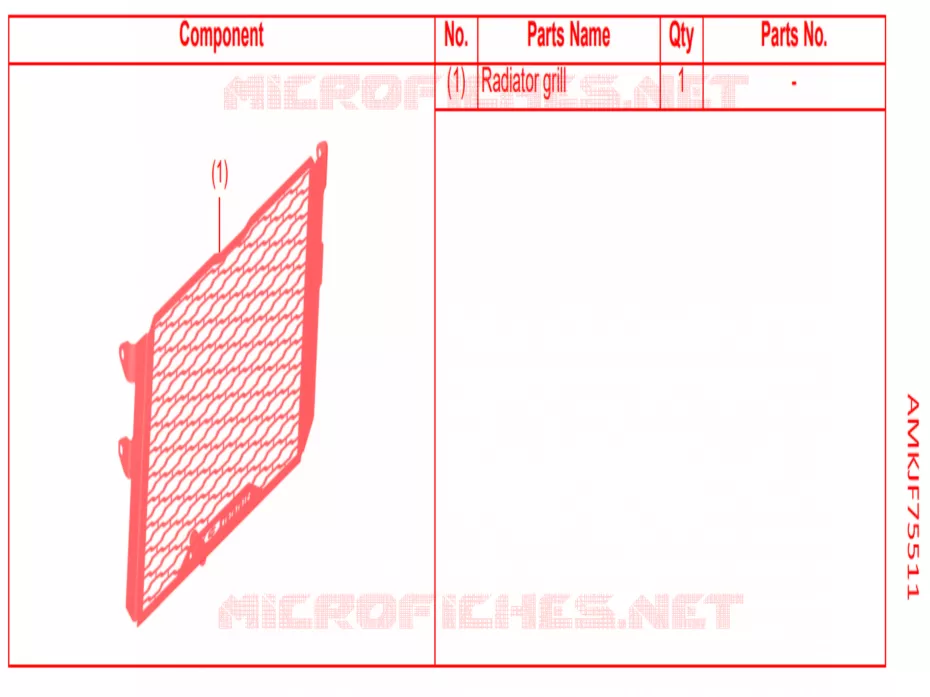 KIT,RADIATOR GRILL Honda MOTO 1000 CB 2021  CB1000RAM_BE