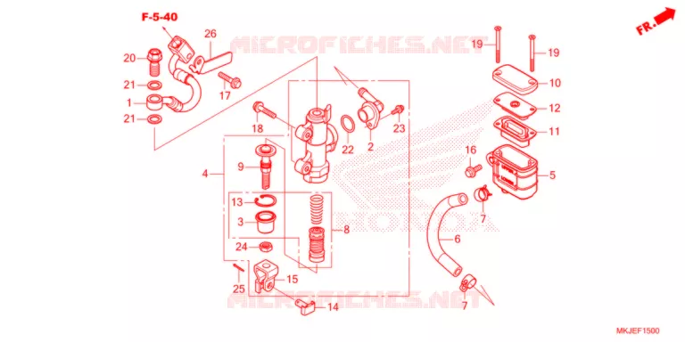 MAITRE CYLINDRE DE FREIN ARRIERE Honda MOTO 1000 CB 2021  CB1000RAM_BE