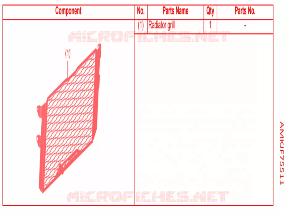 KIT,RADIATOR GRILL Honda MOTO 1000 CB 2021  CB1000RAM_BE