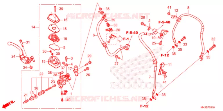 MAITRE CYLINDRE DE FREIN AVANT Honda MOTO 1000 CB 2021  CB1000RAM_BE