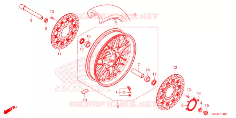 ROUE AVANT Honda MOTO 1000 CB 2021  CB1000RAM_BE