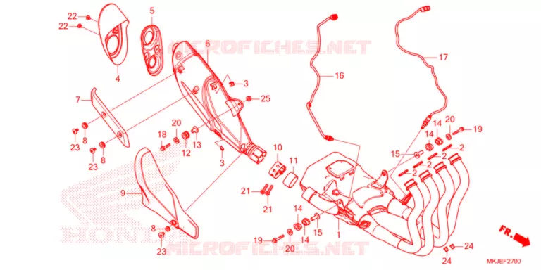 SILENCIEUX D'ECHAPPEMENT Honda MOTO 1000 CB 2023  CB1000RAM_BE
