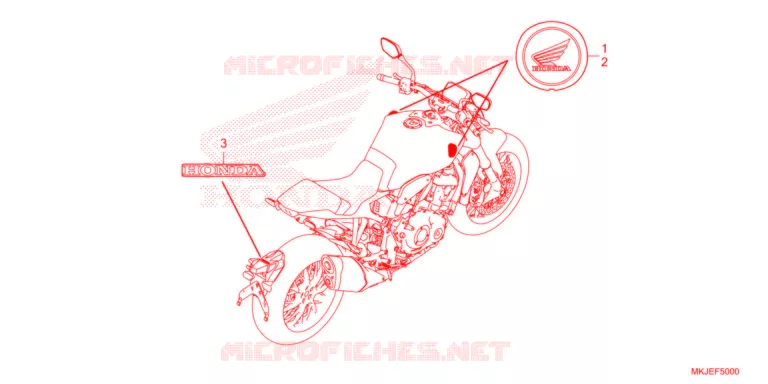 AUTOCOLLANTS Honda MOTO 1000 CB 2021  CB1000RAM