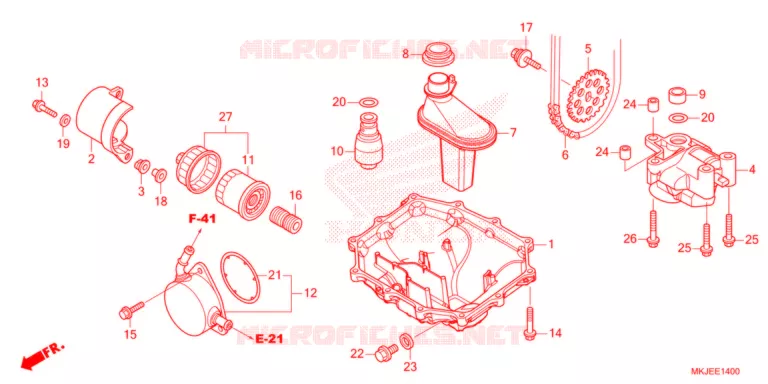 CARTER - POMPE - FILTRE A HUILE Honda MOTO 1000 CB 2021  CB1000RAM