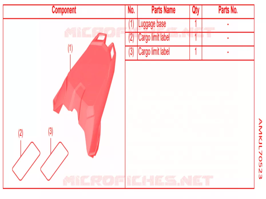 KIT,LUGGAGE BASE Honda MOTO 1000 CB 2021  CB1000RAM