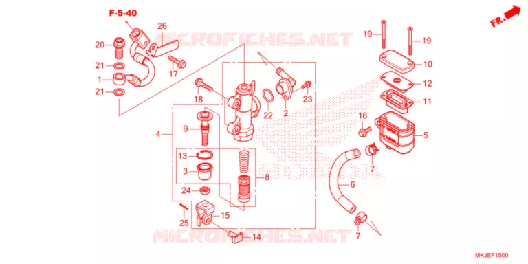 MAITRE CYLINDRE DE FREIN ARRIERE Honda MOTO 1000 CB 2021  CB1000RAM