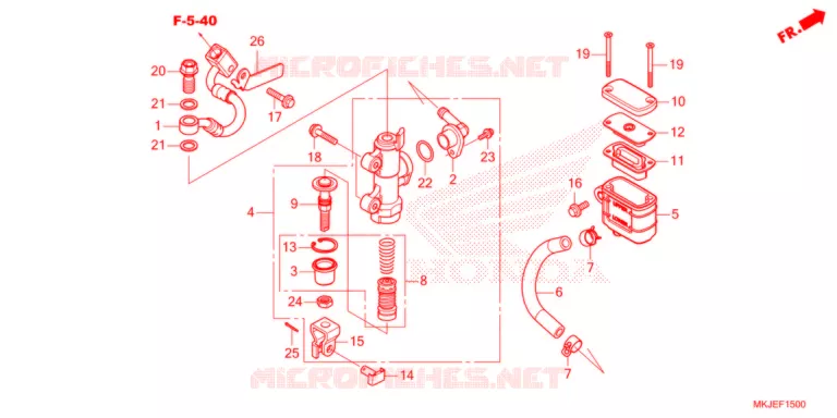 MAITRE CYLINDRE DE FREIN ARRIERE Honda MOTO 1000 CB 2021  CB1000RAM