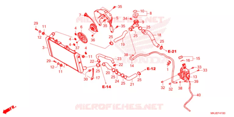 RADIATEUR Honda MOTO 1000 CB 2021  CB1000RAM