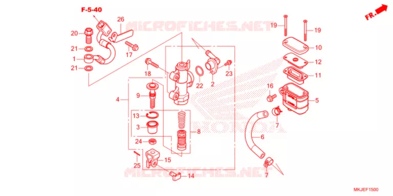 MAITRE CYLINDRE DE FREIN ARRIERE Honda MOTO 1000 CB 2021  CB1000RAM