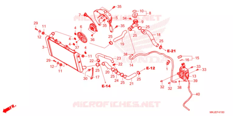 RADIATEUR Honda MOTO 1000 CB 2021  CB1000RAM