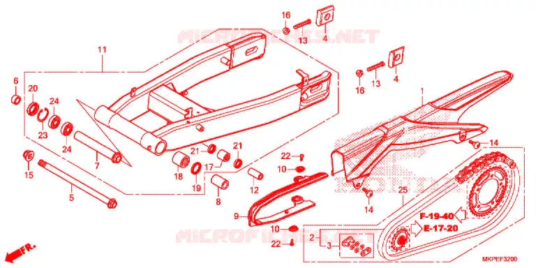 BRAS OSCILLANT Honda MOTO 500 CB 2021  CB500FAM