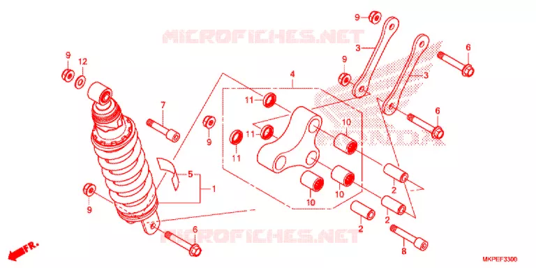 AMORTISSEUR ARRIERE Honda MOTO 500 CB 2021  CB500FAM