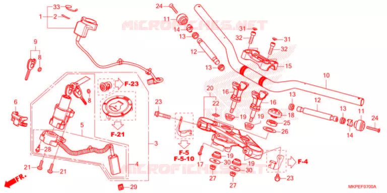 GUIDON - TE DE FOURCHE Honda MOTO 500 CB 2021  CB500FAM