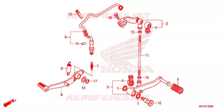 PEDALE Honda MOTO 500 CB 2021  CB500FAM