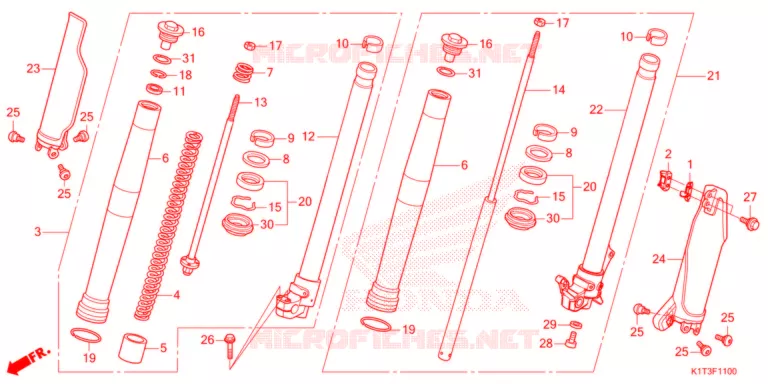FOURCHE Honda MOTO 300 CRF 2021  CRF300LRM