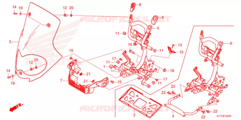 PARE-BRISE Honda MOTO 300 CRF 2021  CRF300LRM