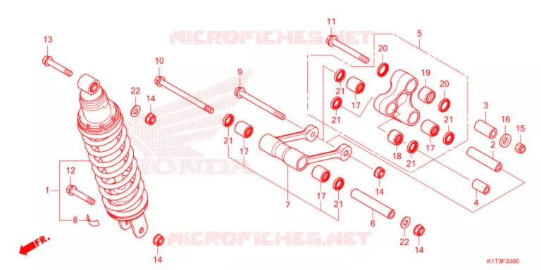 AMORTISSEUR ARRIERE Honda MOTO 300 CRF 2021  CRF300LRM