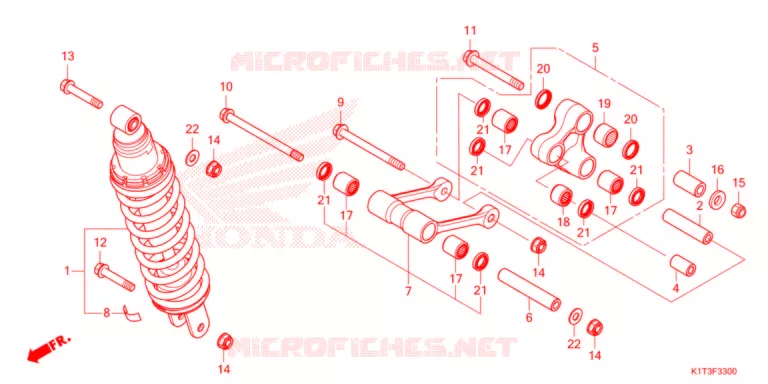 AMORTISSEUR ARRIERE Honda MOTO 300 CRF 2022  CRF300LRAM
