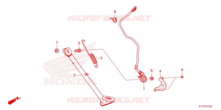 BEQUILLE LATERALE Honda MOTO 300 CRF 2022  CRF300LRAM
