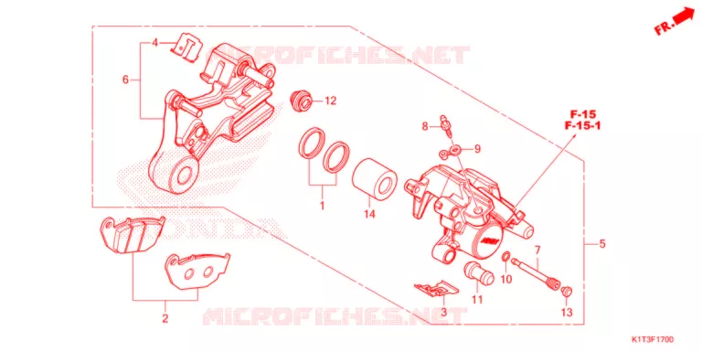 ETRIER DE FREIN ARRIERE Honda MOTO 300 CRF 2021  CRF300LRAM