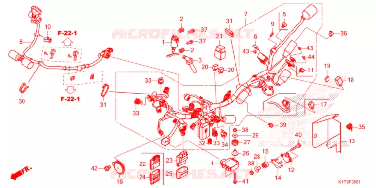 FAISCEAU DES FILS (CRF250LR/LRA,CRF300LR/LRA) Honda MOTO 300 CRF 2021  CRF300LRAM