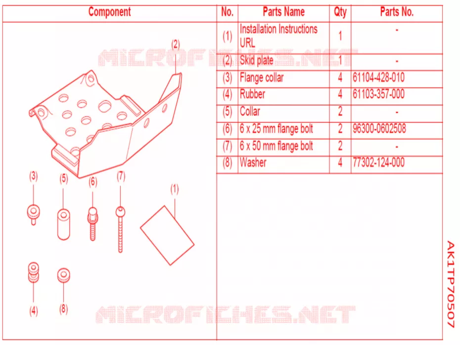 KIT,SKID PLATE Honda MOTO 300 CRF 2022  CRF300LRAM