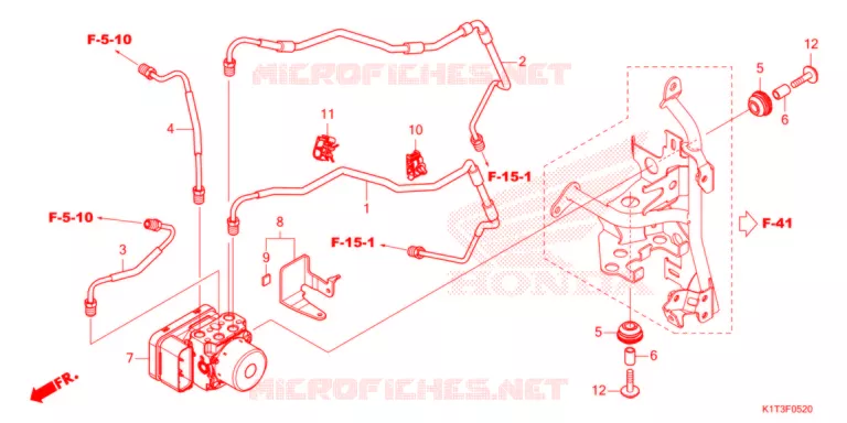 MODULATEUR ABS/TUYAU DE FREIN (CRF250LRA/300LA/LRA) Honda MOTO 300 CRF 2021  CRF300LRAM