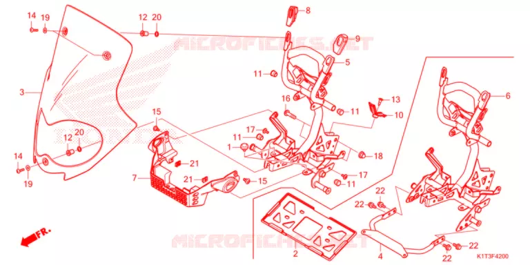 PARE-BRISE Honda MOTO 300 CRF 2022  CRF300LRAM