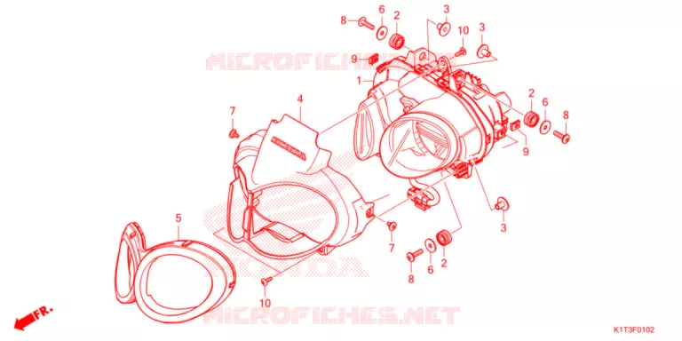 PROJECTEUR (CRF250LR/LRA,CRF300LR/LRA) Honda MOTO 300 CRF 2021  CRF300LRAM