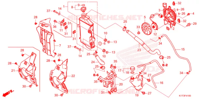 RADIATEUR Honda MOTO 300 CRF 2022  CRF300LRAM