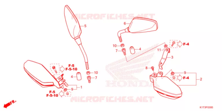 RETROVISEUR - PROTEGE MAIN Honda MOTO 300 CRF 2022  CRF300LRAM