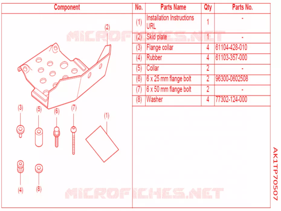 KIT,SKID PLATE Honda MOTO 300 CRF 2021  CRF300LRAM