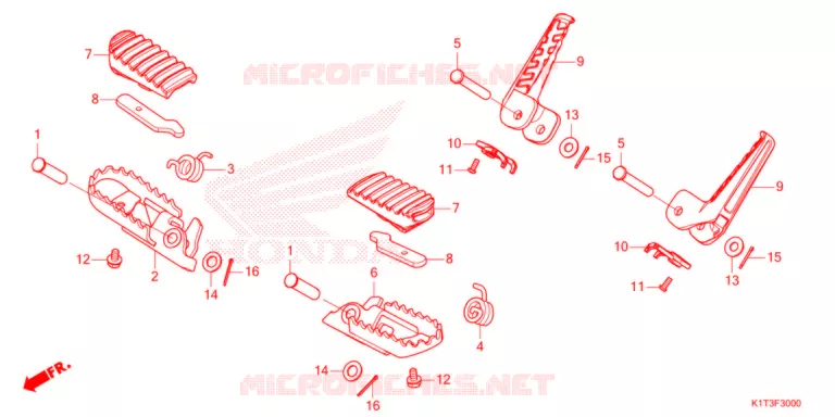 REPOSE PIED Honda MOTO 300 CRF 2021  CRF300LRAM
