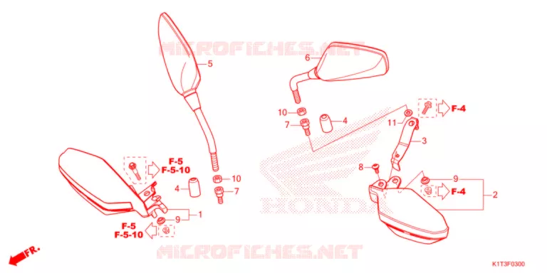 RETROVISEUR - PROTEGE MAIN Honda MOTO 300 CRF 2021  CRF300LRAM