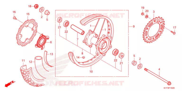ROUE ARRIERE Honda MOTO 300 CRF 2021  CRF300LRAM