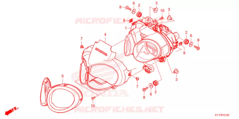 PROJECTEUR (CRF250LR/LRA,CRF300LR/LRA) Honda MOTO 300 CRF 2021  CRF300LRAM