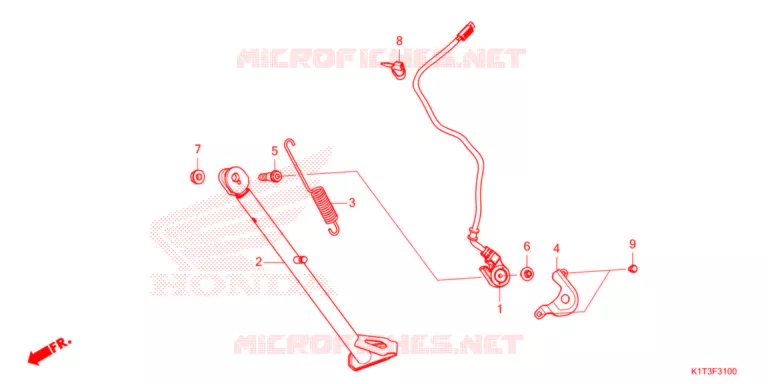 BEQUILLE LATERALE Honda MOTO 300 CRF 2021  CRF300LAM
