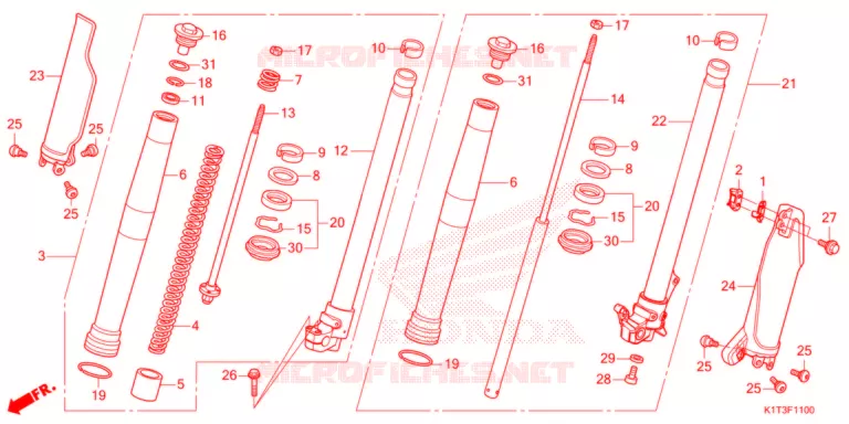 FOURCHE Honda MOTO 300 CRF 2021  CRF300LAM