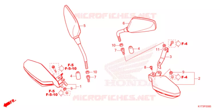 RETROVISEUR - PROTEGE MAIN Honda MOTO 300 CRF 2021  CRF300LAM