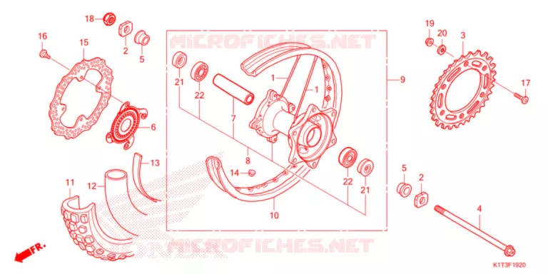 ROUE ARRIERE Honda MOTO 300 CRF 2021  CRF300LAM