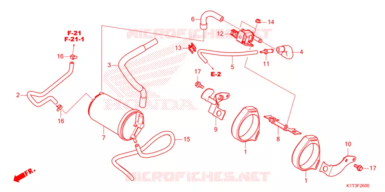 SYSTÈME DE RECYCLAGE DES GAZ Honda MOTO 300 CRF 2021  CRF300LAM