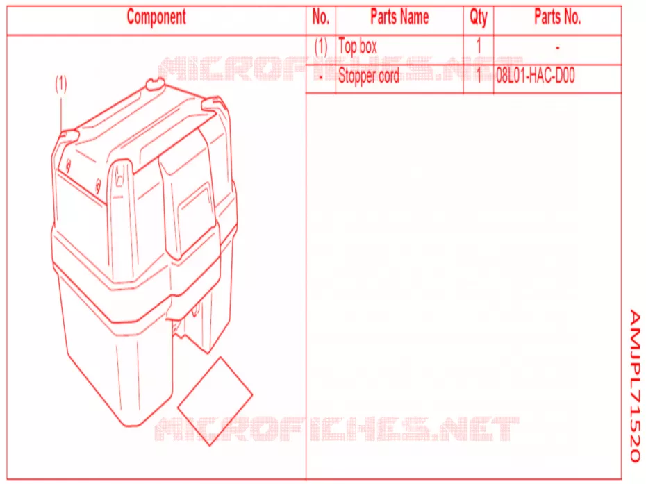 KIT TOP CASE 35L Honda MOTO 300 CRF 2021  CRF300LAM