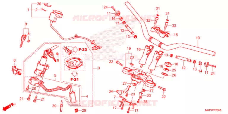 GUIDON - TE DE FOURCHE Honda MOTO 500 CB 2021  CB500XAM
