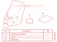KIT,WIND SCREEN (SMOKE) pour Honda CB 500 X ABS de 2021