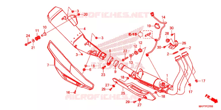 SILENCIEUX D'ECHAPPEMENT Honda MOTO 500 CB 2021  CB500XAM