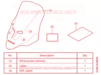 KIT,WIND SCREEN (SMOKE) pour Honda CB 500 X ABS de 2021