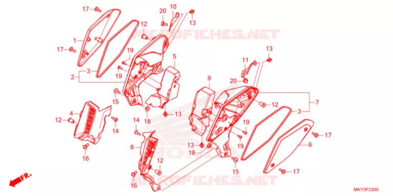 OUIES DE RADIATEUR Honda MOTO 650 CB 2021  CB650RAM