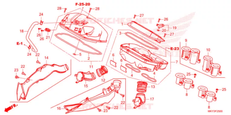 FILTRE A AIR Honda MOTO 650 CB 2021  CB650RAM