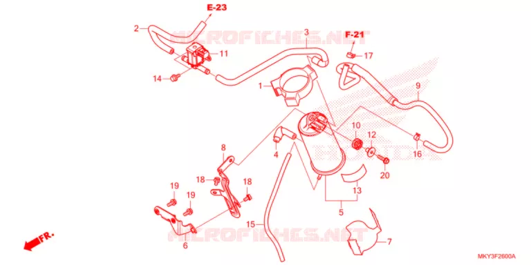 SYSTÈME DE RECYCLAGE DES GAZ Honda MOTO 650 CB 2021  CB650RAM