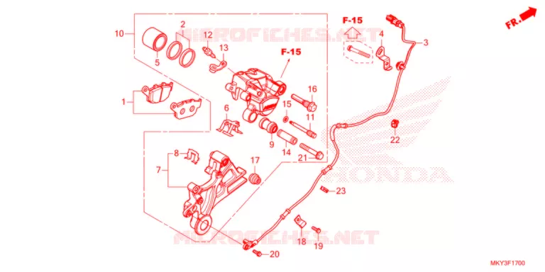 ETRIER DE FREIN ARRIERE Honda MOTO 650 CB 2021  CB650RAM